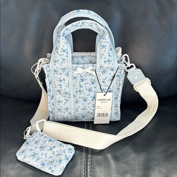 Viral Madden Girl Floral Mini Tote with Matching Coin Purse - Picture 5 of 14